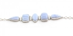 925 silver blue lace agate bracelet